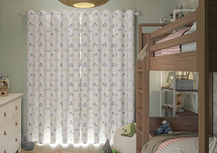 Brum Brum, Neutral - Made to Measure Curtains - Image 7